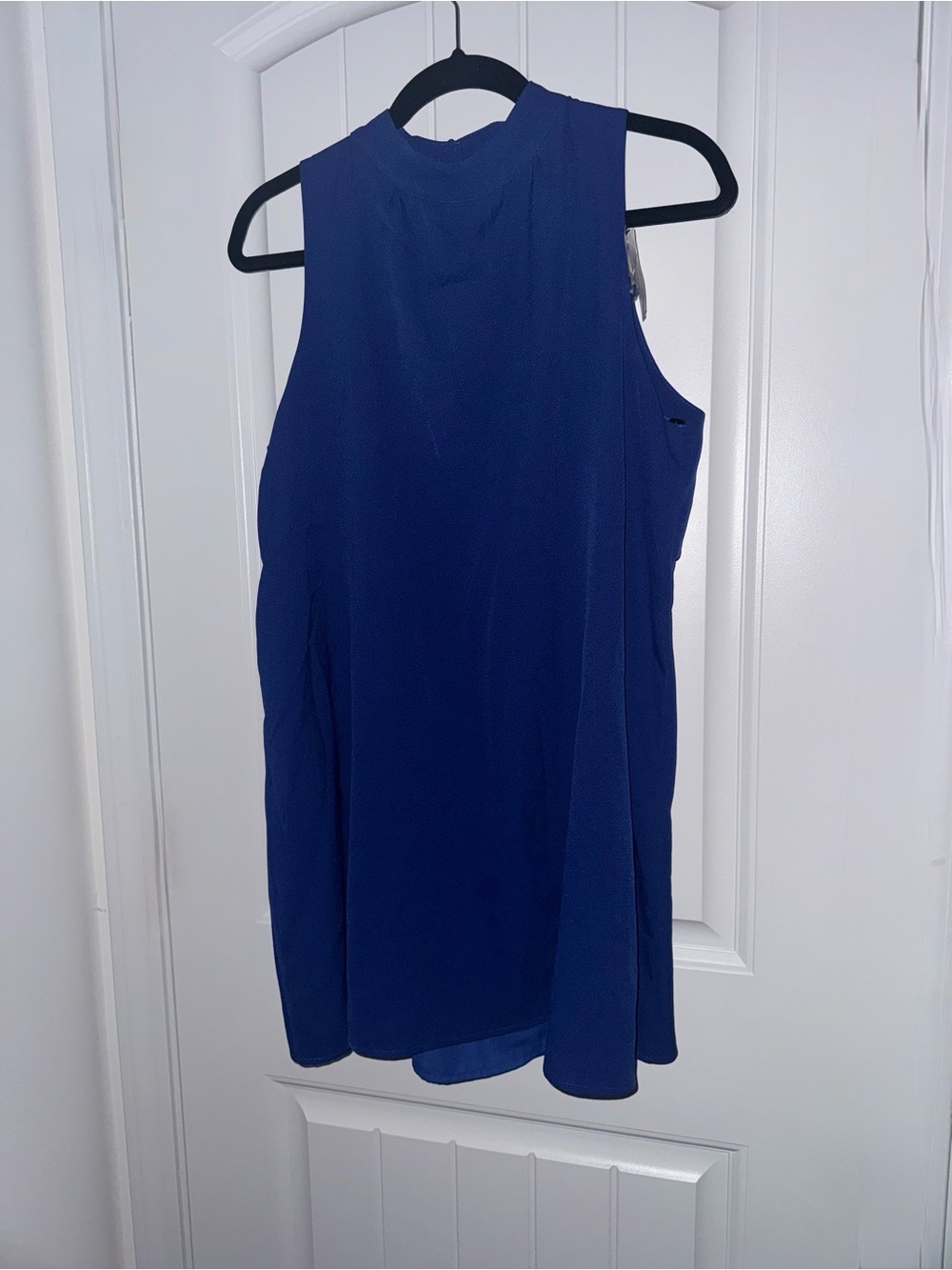 J by Joa Royal Blue Open Back Sleeveless Shift Dress L NWT